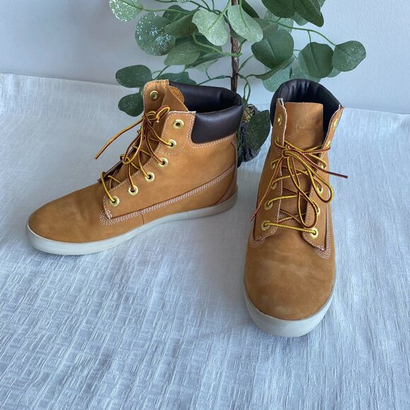 Timberland Flannery 6" Sneaker Boots Wheat Nubuck Sz 9 - Picture 2 of 15